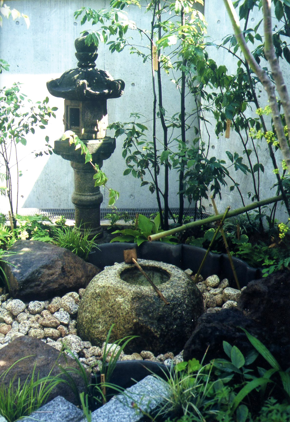 天然自然石水鉢・蹲・茶室・オブジェ・庭石・ガーデニング-